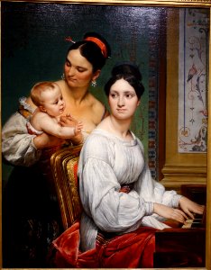 Portrait of the Marchesa Cunegonda Misciattelli with Her Infant Son and His Nurse, by Horace Vernet, 1830, oil on canvas - University of Arizona Museum of Art - University of Arizona - Tucson, AZ - DSC08008