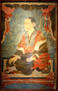 Portrait of Mrs. Minh Nhan, Quynh Phu district, Thai Binh province, 1804 AD, gouache on paper - Vietnam National Museum of Fine Arts - Hanoi, Vietnam - DSC05104
