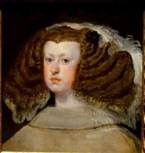 Portrait of Queen Mariana, by Velazquez, Spanish, c. 1656, oil on canvas - Meadows Museum - Southern Methodist University - DSC05309