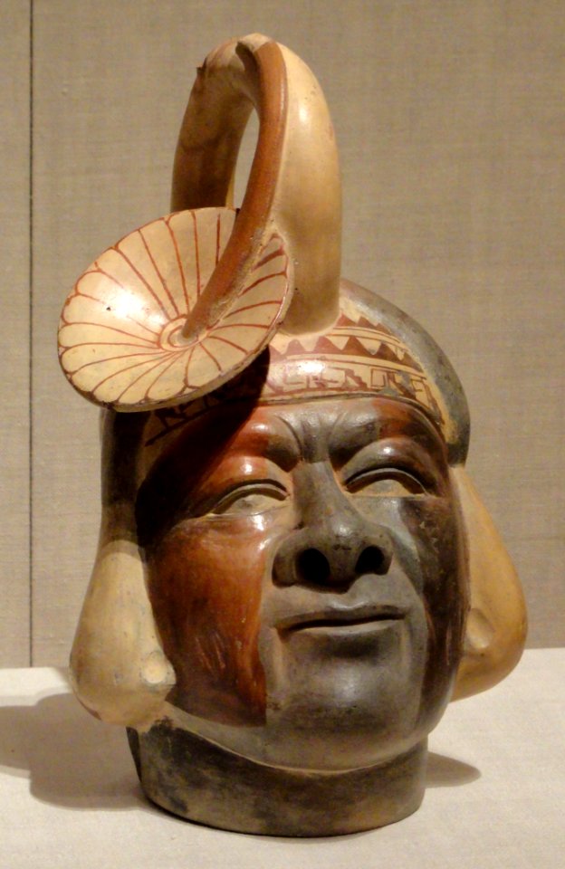 Portrait Vessel of a Ruler, 100 BC - 500 AD, Moche, north coast of Peru, ceramic and pigment - Art Institute of Chicago - DSC00316