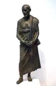 Portrait of the Greek Orator Demosthenes, Roman, 1st century BC to 2nd century AD, copy of Greek original of 3rd century BC, leaded bronze - Arthur M. Sackler Museum, Harvard University - DSC01526