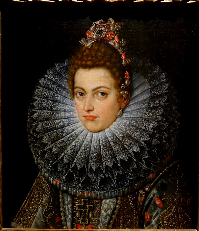 Portrait of the Archduchess Infanta Isabella Clara Eugenia by Juan Pantoja de la Cruz, Spanish, c. 1600, oil on canvas - Meadows Museum - Southern Methodist University - DSC05289