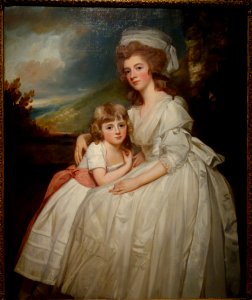 Portrait of Mrs. Richard Pryce Corbet and Her Daughter, by George Romney, 1780, oil on canvas - Cincinnati Art Museum - DSC04415