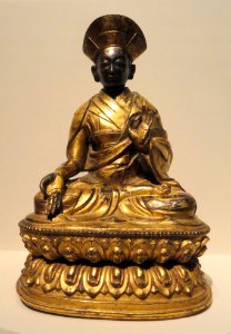 Portrait of a Monk, Tibet, 17th century AD, gilt-bronze - Arthur M. Sackler Gallery - DSC06018