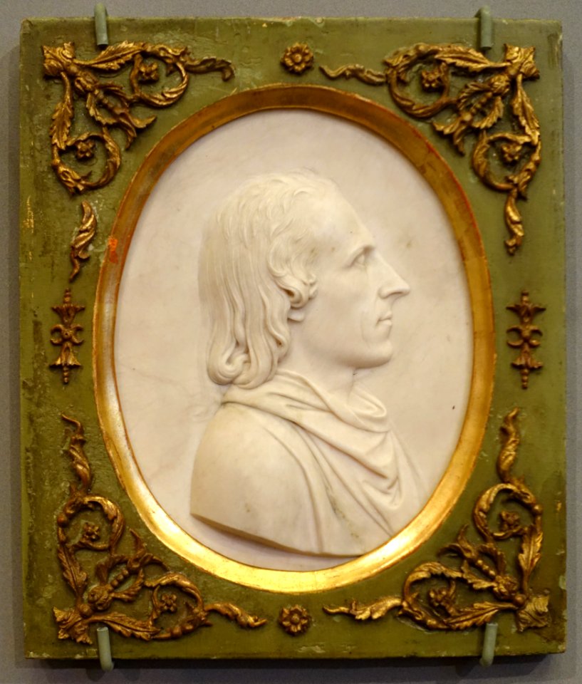 Portrait of the Painter Georg Dillis by Johann Peter Melchior (1741-1825), alabaster in a wooden frame - Bode-Museum- DSC02426