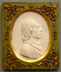 Portrait of the Painter Georg Dillis by Johann Peter Melchior (1741-1825), alabaster in a wooden frame - Bode-Museum- DSC02426