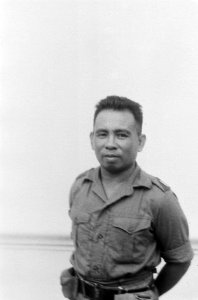 Portret van een Indonesische KNIL-onderofficier, Bestanddeelnr 5983