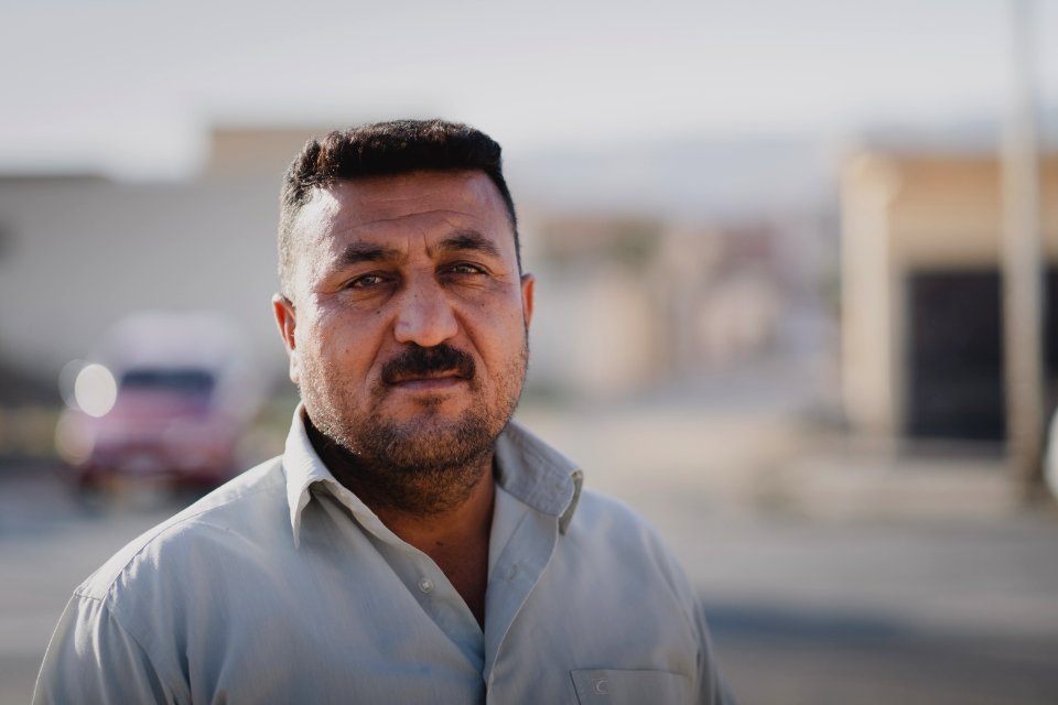 Portraits of Ezidi men in July of 2019 around Shingal's city center 29