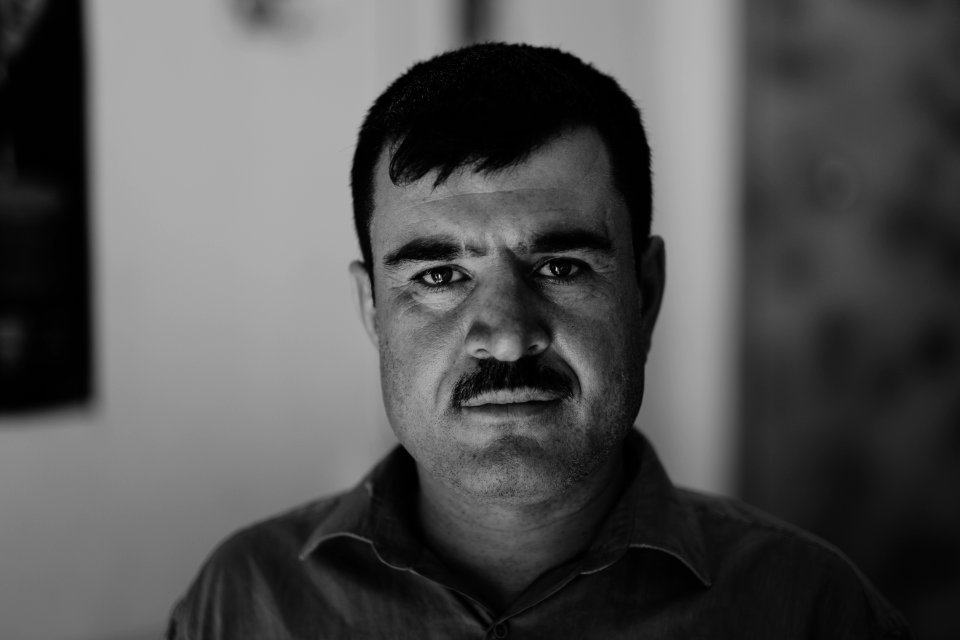 Portraits of Ezidi men in July of 2019 around Shingal's city center 12