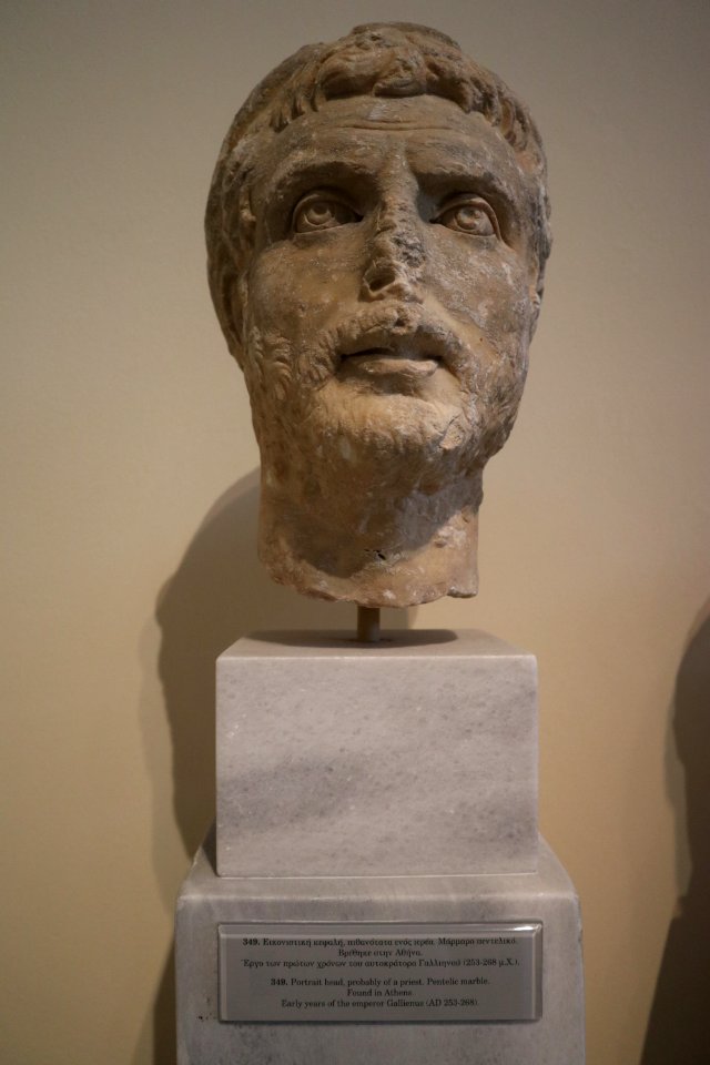 Portrait head of a priest (?)