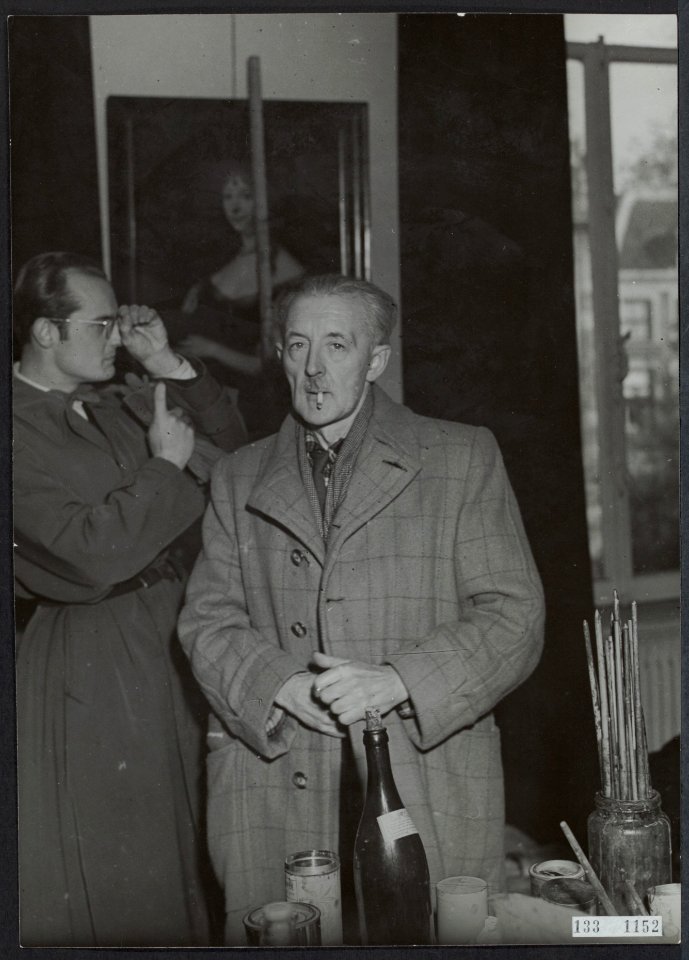 Portret van de meestervervalser Han van Meegeren (1889-1947), Bestanddeelnr 133-1152
