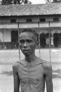 Portret van een halfnaakte Indonesische man, Bestanddeelnr 117-6-1