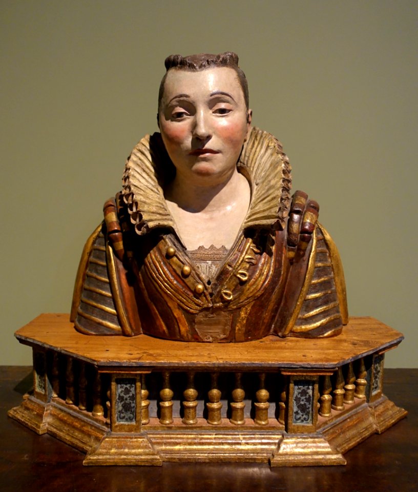 Portrait of a Woman, perhaps Marchesa Ginori, from the Plazzo Ginori, Florence, c. 1590, baked clay - Bode-Museum - DSC03706