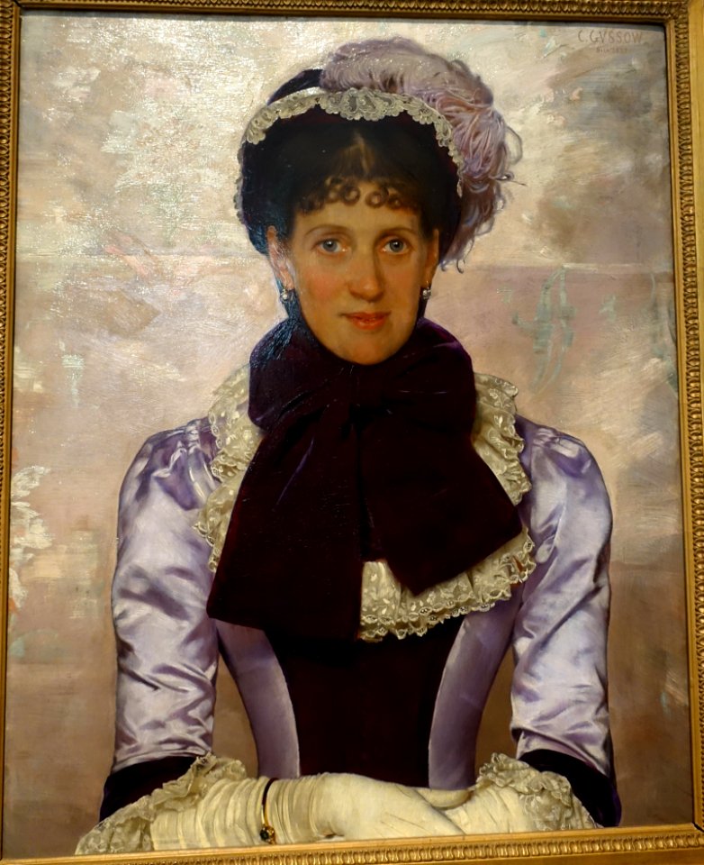 Portrait of a Woman, by Karl Gussow, 1883, oil on panel - Germanisches Nationalmuseum - Nuremberg, Germany - DSC03300
