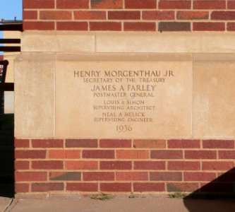 Portales, New Mexico, post office, cornerstone 1