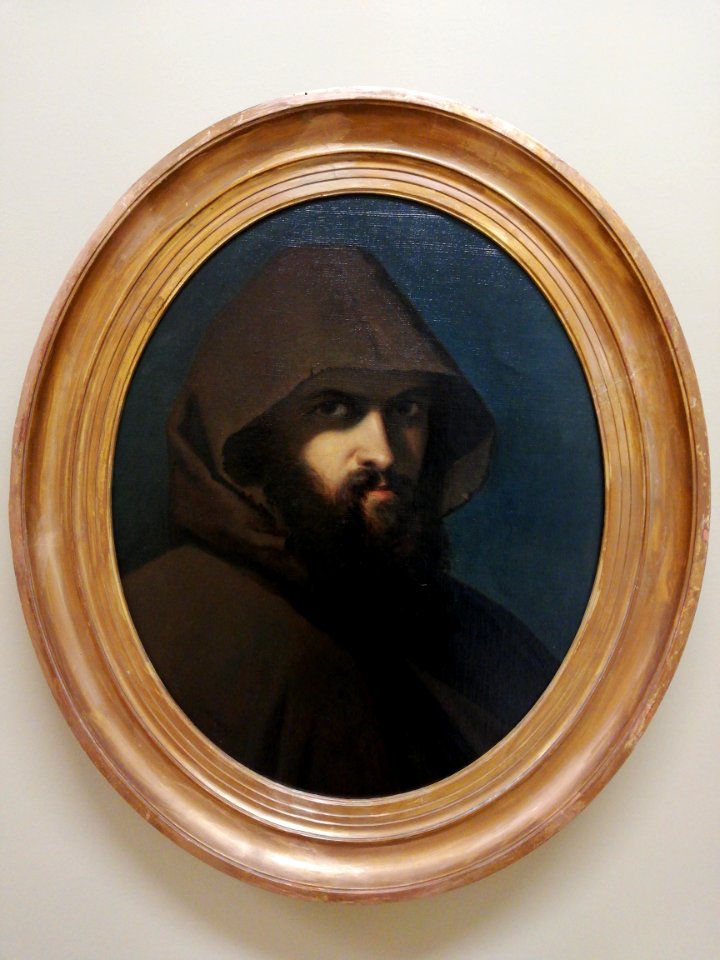 Portrait d'Hébert habillé en moine - Dominique Papety