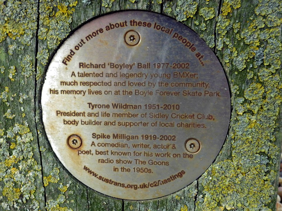 Portrait Bench Sculpture Plaque, Bexhill (1)