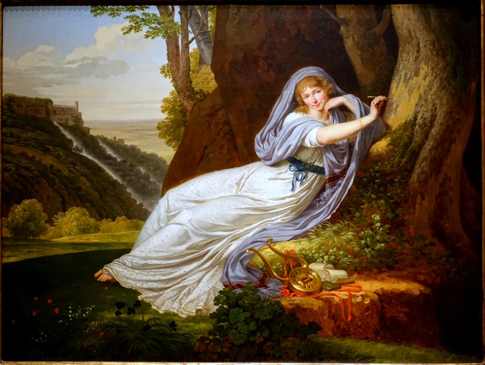 Portrait of a Lady Seated in a Landscape, by Louis Gauffier, 1794, oil on canvas - Wadsworth Atheneum - Hartford, CT - DSC05500