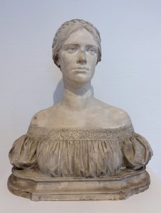 Portrait Bust of Ella Celeste Pomeroy Belden, by Lorado Z. Taft, c. 1895, plaster - Krannert Art Museum, UIUC - DSC06299