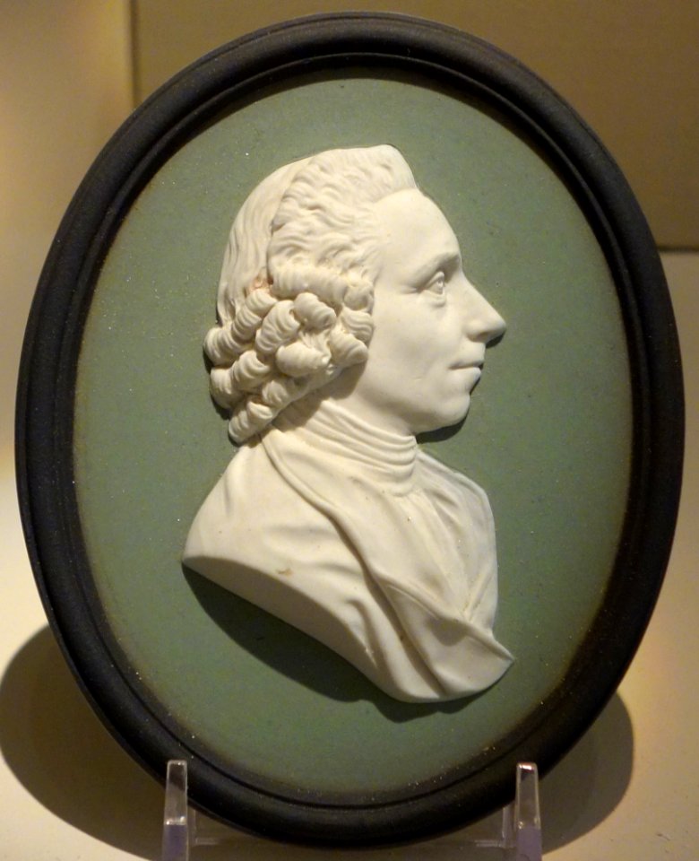 Portrait Medallion of Dr. Joseph Priestley, Josiah Wedgwood and Sons, undated, green jasperware - Chazen Museum of Art - DSC01955 (cropped)