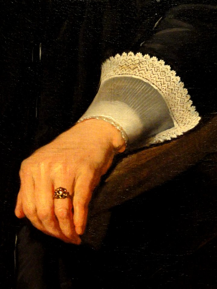 Portrait of a Young Woman by Bartholomeus van der Helst, c. 1640, detail - Fogg Art Museum - DSC02337