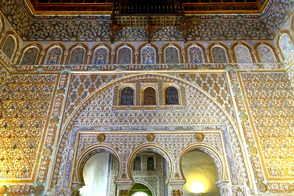 Portal in Salón de Embajadores - Alcázar of Seville, Spain - DSC07425