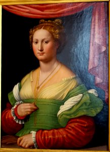 Portrait of a lady (perhaps Vannozza Borgia), by Innocenzo da Imola, c. 1530, oil on panel - Galleria Borghese - Rome, Italy - DSC04628