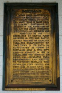 Portland plaque - Portland, Maine - DSC03881