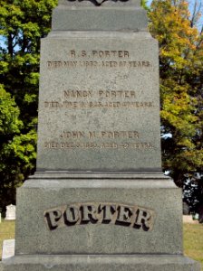 Porter Obelisk, Prospect Cemetery, 2015-09-25, 01