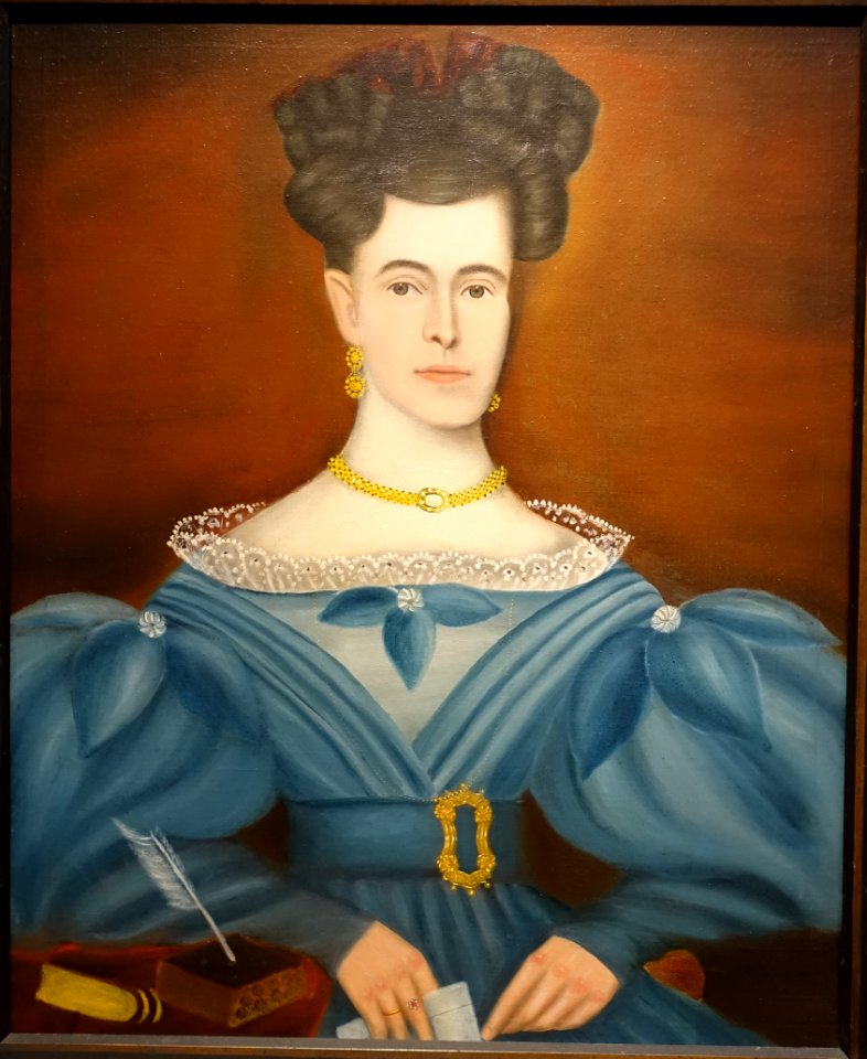 Portrait of a Young Woman, by Erastus Salisbury Field, c. 1830, oil on canvas - Portland Art Museum - Portland, Oregon - DSC08913