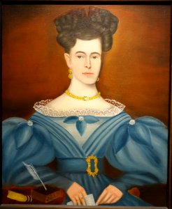 Portrait of a Young Woman, by Erastus Salisbury Field, c. 1830, oil on canvas - Portland Art Museum - Portland, Oregon - DSC08913