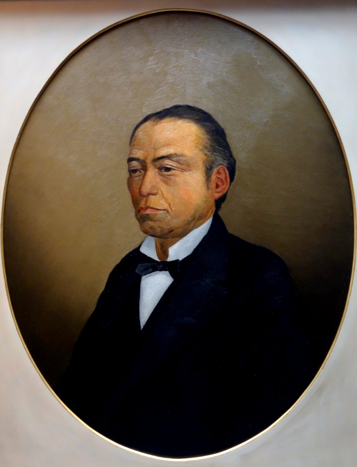 Portrait of Iwakura Tomomi by Ando Nakataro (1861-1912), Meiji era, 19th century, oil on canvas - Tokyo National Museum - DSC05566