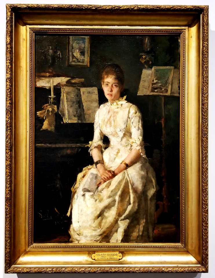 Portrait of Julieta Hirsch (1887) by Veloso Salgado