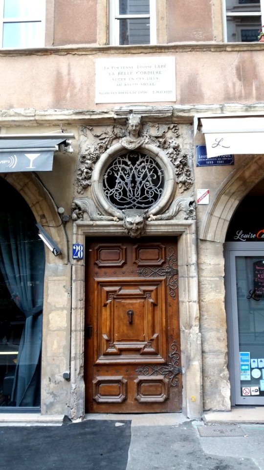 Porte d'entrée de la maison lyonnaise de Louise Labé