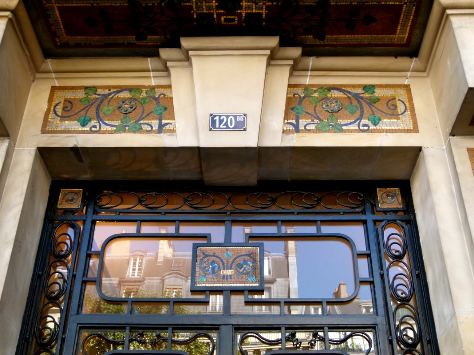 Porte d'immeuble boulevard du Montparnasse - détail 3