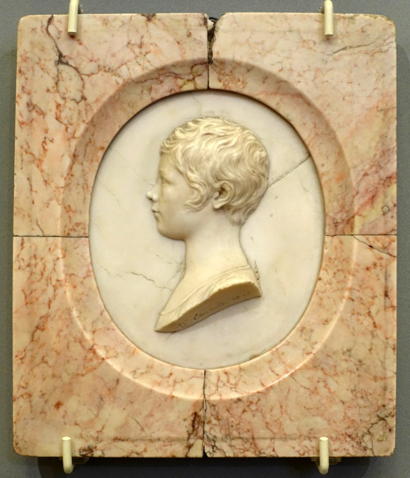 Portrait of Anna Boos by Konrad Eberhard, c. 1805, alabaster in marble frame - Bode-Museum- DSC02430