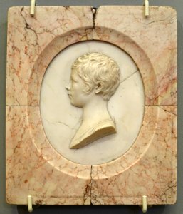 Portrait of Anna Boos by Konrad Eberhard, c. 1805, alabaster in marble frame - Bode-Museum- DSC02430