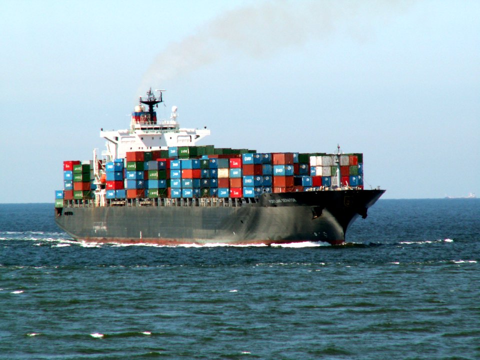 Portland Senator p0 approaching Port of Rotterdam, Holland 08-Jul-2006