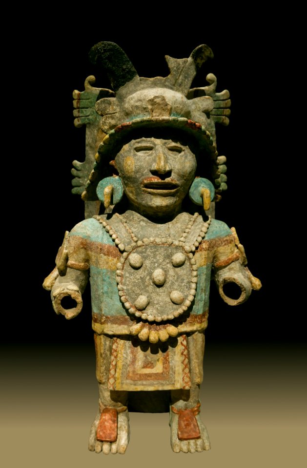 Porte-encensoir anthropomorphe maya, Mayapan, Yucatan, expo musée Quai Branly Paris