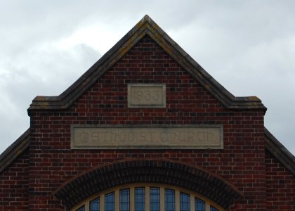 Portchester Methodist Church, Castle Street, Portchester (May 2019) (Datestone in Gable)