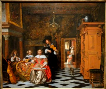 Portrait of a Family Playing Music, 1663, Pieter de Hooch - Cleveland Museum of Art - DSC08970