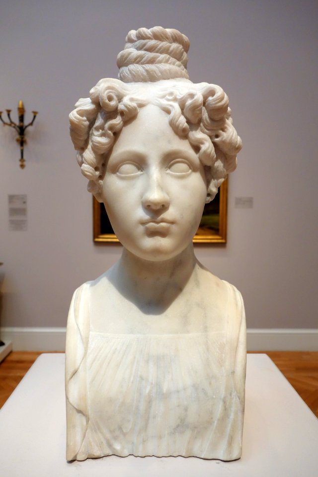 Portrait Herm of a Woman (perhaps Leopoldina Esterhazy, wife of Prince Moritz of Liechtenstein, by Antonio Canova, Italy, 1822, marble - California Palace of the Legion of Honor - DSC07757