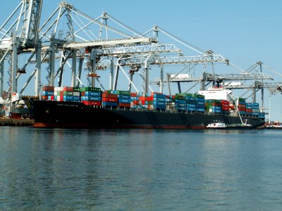 Portland Senator p8 approaching Port of Rotterdam, Holland 08-Jul-2006