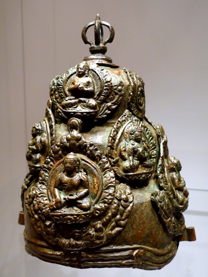 Priest's helmet, Nepal, 18th century AD, embossed copper sheet - Ethnological Museum, Berlin - DSC01823