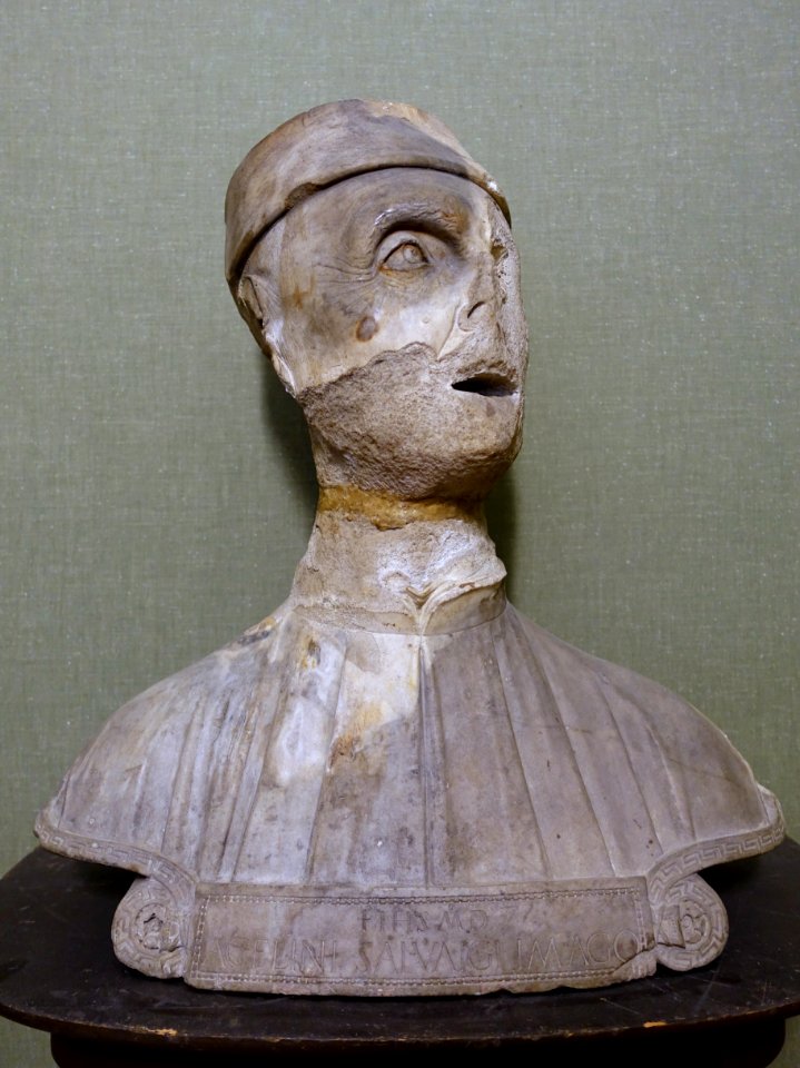 Portrait of Acellino Salvago by Antonio della Porta, called Tamagnino, Genoa from the Palazzo Pallavicini, 1500, marble - Bode-Museum - DSC02974