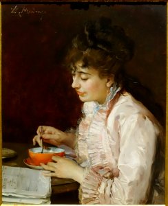 Portrait of a Lady by Raimundo de Madrazo y Garreta, Spanish, 1890-1891, oil on cradled panel - Meadows Museum - Southern Methodist University - DSC05347