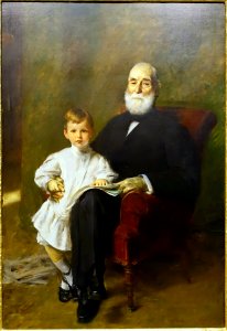 Portrait of Master Otis Barton and his Grandfather, by William Merritt Chase, 1903, oil on canvas - Currier Museum of Art - Manchester, NH - DSC07551
