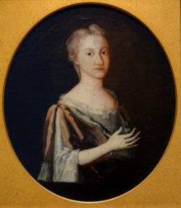 Portrait of Freake Kitchen, artist unknown, c. 1730, oil on canvas - Chazen Museum of Art - DSC02619