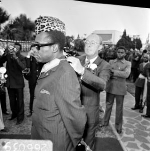 Prins Bernhard in Zaire (voorheen Belgisch Congo), Bernhard en Mobutu, Bestanddeelnr 926-6039