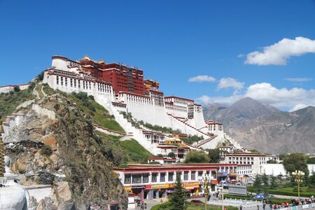 Lhasa the potala palace sunny days photo